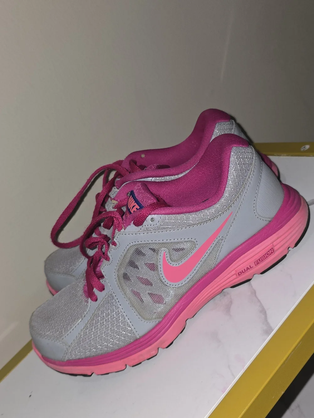 Nike Women’s Pink & Gray Running Shoes - Picture 2 of 8